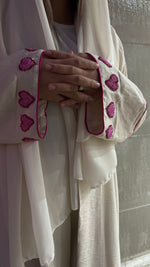 Pink  heart abaya 💗