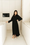 Beaded maxi shirt-dress