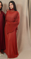 HIBA abaya layered sleeve