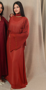 HIBA abaya layered sleeve