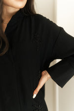 Beaded maxi shirt-dress