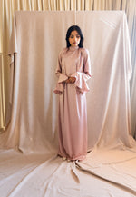 Sleek soft bell sleeve dress