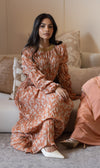 Soft flower crushed pleated dress