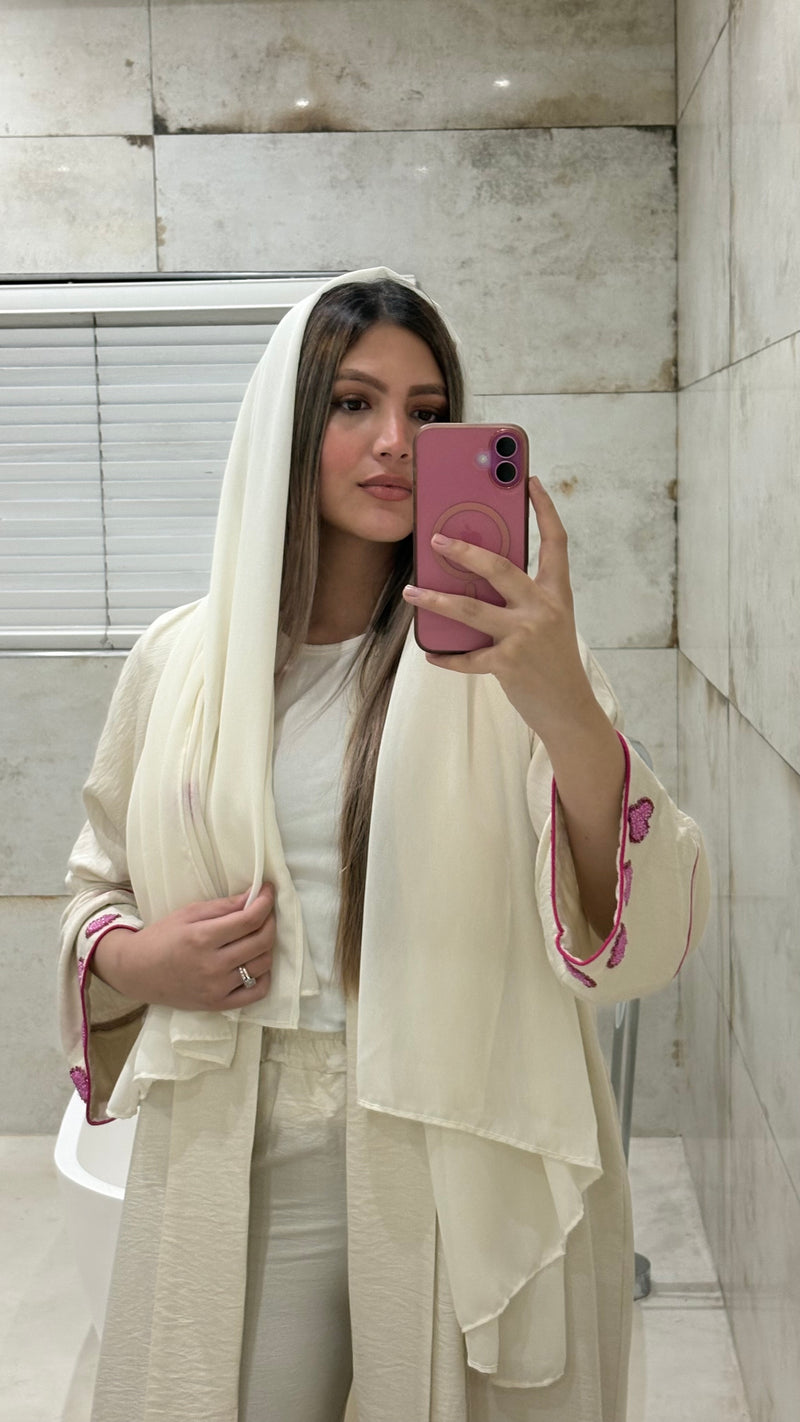 Pink  heart abaya 💗