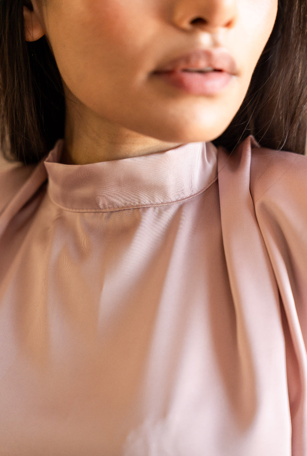 Sleek soft bell sleeve dress