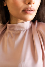 Sleek soft bell sleeve dress