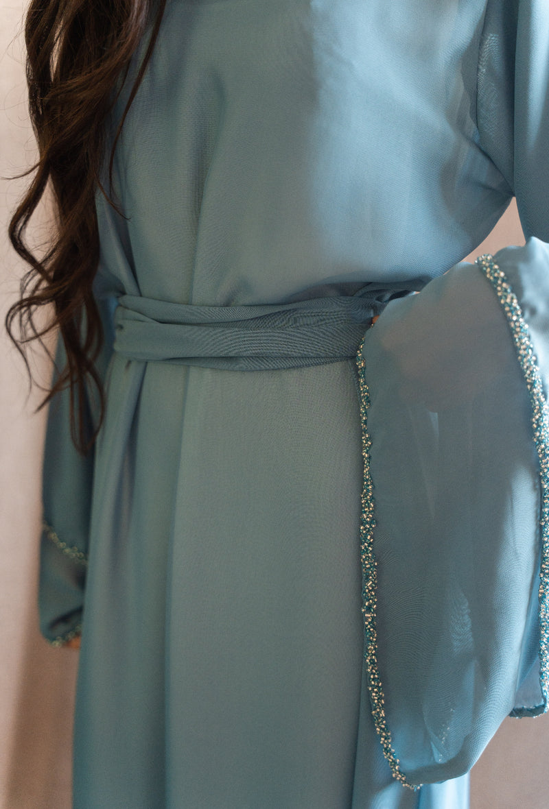 HIBA abaya layered sleeve