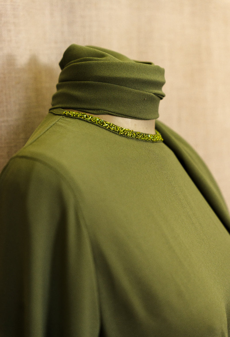 HIBA abaya layered sleeve