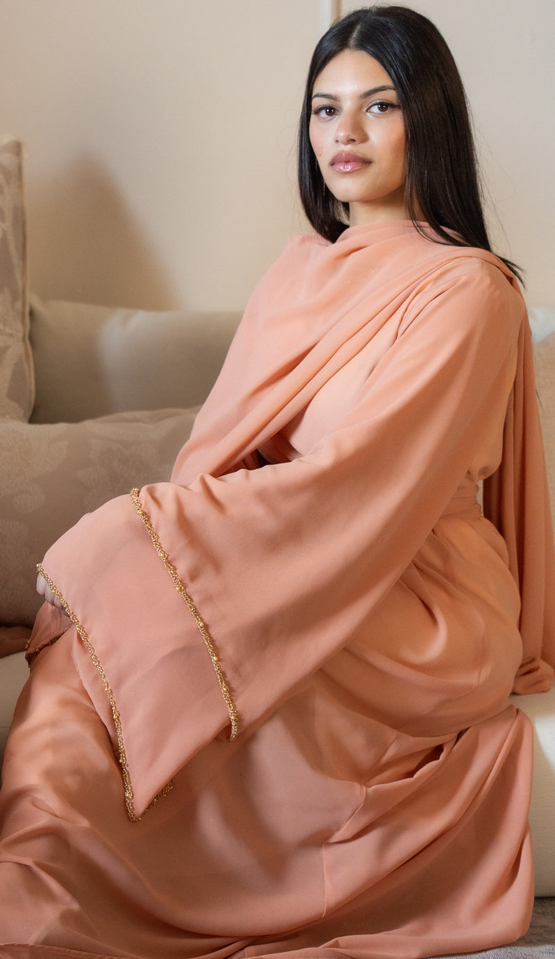 HIBA abaya layered sleeve
