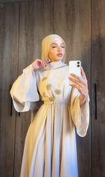 Flower layered abaya
