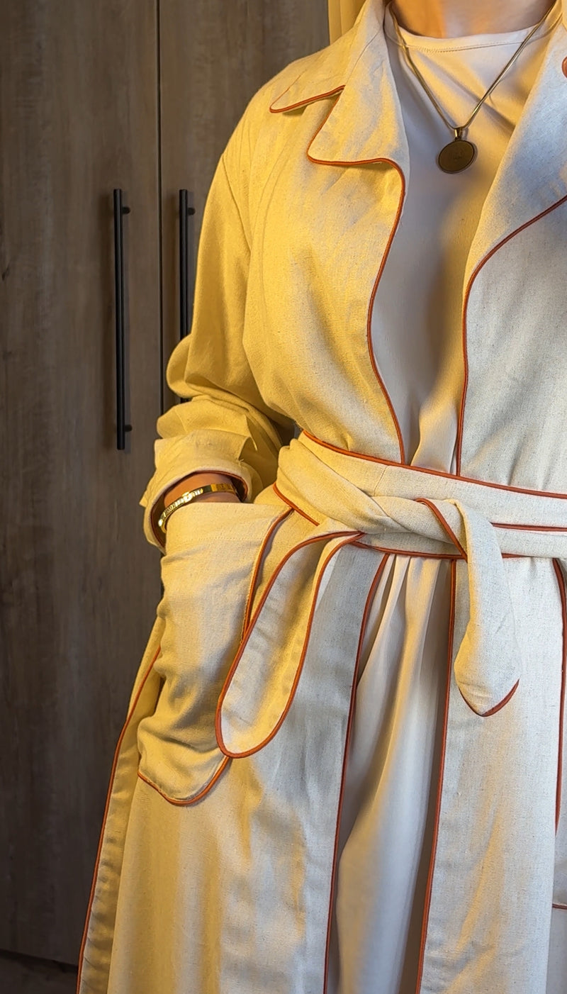Linen trench