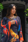 Bird print kaftan