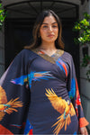 Bird print kaftan